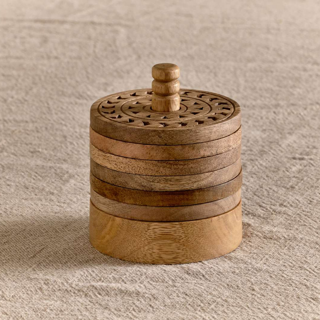 Nkuku Anali Set Of 6 Etched Coasters - AM5801 - Uneeka